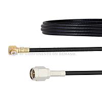 Fairview FMCA1437 Snap-On RA MMBX Plug to SMA Male Cable RG174 Coax