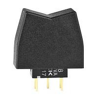 NKK Switches G18KP-YA Rocker Switches SPDT (ON)-OFF-(ON) BLACK CAP