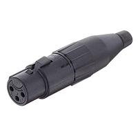 Amphenol Audio AC3FCP Cable Connectors 3 Pole XLR Female Cable Conn Stamped Contact Thermoplastic Shell Black Finish