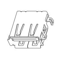 Amphenol FCI 10130976-101BLF USB Type A Connectors USB 2.0 RECEPTACLE TYPE