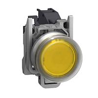 SCHNEIDER XB4BP51GEX Standard Switches HAZ LOC PUSHBUTTON SWITCH, 24- 240 Vac/dc, CONTACTS 1 N.O., Yellow, -40 +70 , IP66