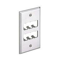 Panduit CFP6SY Wire Ducting & Raceways Faceplate 6 Port Single Gang Stainles
