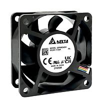 Delta Electronics, Inc. QFR0624GHP6 Axial DC Axial Fan, 60x60x25.4mm, 24VDC, 34.78CFM, 3.84W, 47dBA, Tach/PWM, IP68