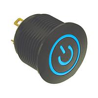 E-Switch PVA6FE24S31 Anti-Vandal Anti-vandal, SPST, Off-(On), Panel Mount, Front, Silver, LED, Green, IP67