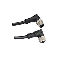 Amphenol LTW MSDP04MR-SDPFR-SD005 Sensor Cables / Actuator Cables M12 Circular Metric Connector, D Code, Plastic, 4A, 04 pins, Male Connector, Male Contact, Right Angle-to-Right Angle, Screw Thread, Overmolded Double Ended, Length 5000mm, IP68 / IP69K