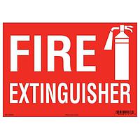 HellermannTyton 597-00083 Labels Fire Sign, 7" x 10", Fire Extinquisher, Vinyl, Red, 25/pkg