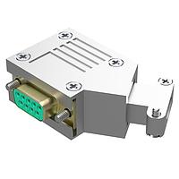 Amphenol Positronic RD9S10GA0 Receptacle D-Sub Female Connector 9P Crimp Zinc Shell Backshell Assembly