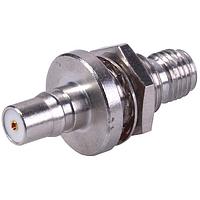HUBER+SUHNER 34_QMA-SMA-50-1/133_NE RF Adapters - Between Series QMA jack(f) to SMA jack(f) bulkhead