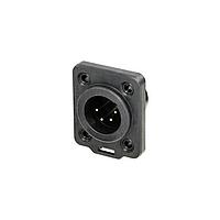 NEUTRIK NC4MDX-TOP Receptacles Receptacle TOP series 4 pin male - solder - black/gold