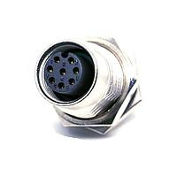 Amphenol LTW M12A-08PFFP-SF8001 Circular Metric Connectors M12 Circular Metric Connector, A Code, Metal, 2A, 08 pins, Female Connector, Female Contact, Hexagonal, PG9, Screw Thread, PCB 180 , Receptacle, Front Fastened, Panel Thickness 4.5, IP68 / IP69K