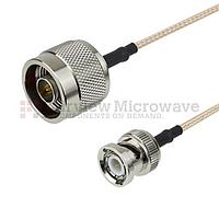 Fairview FMC0108315LF N Male to BNC Male Cable RG-316 Coax and RoHS Compliant