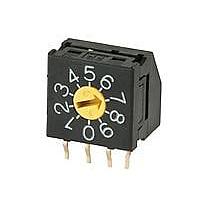 NKK Switches FR01FC10H-06XL-S Rotary Switches 10 POS COMP CODE FLUSH RA PC .2 SPAC