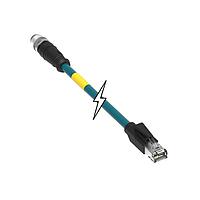 Molex 120341-0501 Cat 6a CRDST DE M12 TO RJ45 CAT6A BLU 8P MtoM 1M