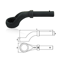TOPTUL AAAV3636 Single Ring Wrench 45° Offset (36mm, L=213mm)