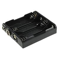 Eagle Plastic Devices 12BH441B-GR Battery Clip 4 "AAA" W/SNAPS BLK