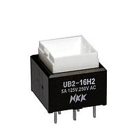 NKK Switches UB216SKW036F Pushbutton Switches SQUARE HOUSING SPDT LATCH