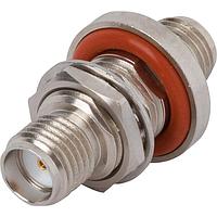 Amphenol SV Microwave SF2991-6002 RF Adapters - In Series SMA F to F Bulkhead Hermetic Adapter