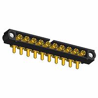 Harwin M80-5000000M1-10-333-00-000 Power to the Board 10 Pos. Male SIL Horizontal Throughboard Conn. Jackscrews