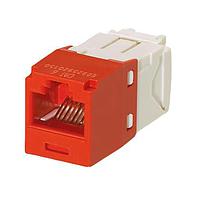 Panduit CJ688TGRD Modular MINICOM MOD CAT6 UTP 8P/8W UNIV RED