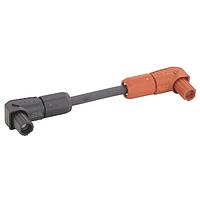 HARTING 33506869245004 Harting Han S Cable Assembly, female, Black to Red, 50mm Black Wire, 0.4mm