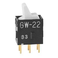 NKK Switches GW22LBP Paddle Switches DPDT ON-ON WHT PADDLE ACTUATOR