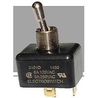 Electroswitch 3102D Toggle Switches 6A SPDT, On-Off-On 6" Wire Leads, IP67