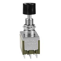 NKK Switches MB2185SS1W01-CA Sealed 4PDT ON-ON .335 BSHG SLDR .394 BLK CAP 6A