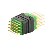 Eaton Souriau-Sunbank 8MQ2M2022RA046 Modular Connectors - Push Pull MQuick module, unsealed, with male straight PCB contacts, tin lead plated