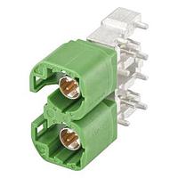 Rosenberger D4S21J-40MA5-E PCB Connectors Right Angle Plug PCB w/Housing T&R Green