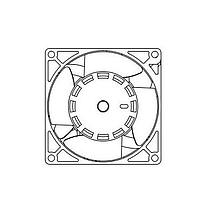 Delta Electronics, Inc. GFM0812DS-SMB7R Axial Fan, 3Phase, Dual-Rotor, 80x56mm, 12VDC, 93.23CFM, 2.4A, Ball, 4Leads, Tach/PWM