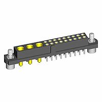 Harwin M80-4T11842F2-00-000-03-321 Power to the Board 18+3 Pos. Female Signal+Power Vertical Throughboard Conn. Jackscrews
