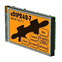 DISPLAY VISIONS EA EDIP240J-7LATP LCD Graphic Displays Amber/Black Contrast With Touch Screen