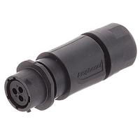 Amphenol SINE Systems RTS1BS12N3S03 Connectors Inline Receptacle 3 POS SZ 12 Socket