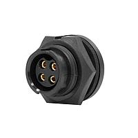 Switchcraft W7381-4SG-P-3ES Standard Circular Connector Mini-Con-X Panel, 4-pin 16, Female, PC Tail (0.187 in), Bulk
