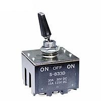 NKK Switches S833D High capacity standard size toggles 3PST ON-OFF-ON SCREW LUG