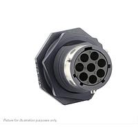 Eaton Souriau-Sunbank UTGX7128SW Receptacles Jam nut receptacle, without backshell, for 8 female contacts, IP68/69K, keying W