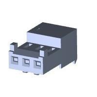 AMP Connectors - TE Connectivity 643816-3 Receptacle Housing 3P 28AWG TIN CLSD WITH TAB W/GRN STRPE