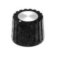 AMP Connectors - TE Connectivity PK1100B1/8 Cylindrical Knob SERRATED KNOB DESIGN DOT, TOP, W/O SKIRT