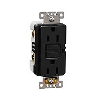 Square D SQR51101BK Receptacles TR GFCI 15A RECEPTACLE RESI BK