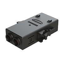 Amphenol SINE Systems ATHP062S25ELD-S1-BLK Heavy Duty Power Connectors 2 Position EMC Plug with High Voltage Interlock Loop, D Key, 6.5-7.5mm Cable Range, Black. Contacts ordered separately.