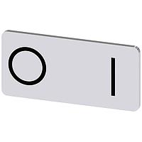 SIEMENS 3SU19000AC810QG0 Labeling Plate, O I INSCR. LABEL,SILV 12.5 X 27MM,SYMB: O  I