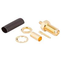 Amphenol RF 132176RP Connectors SMA BLKHD CRMP JACK 316 DBL BRD REV POL