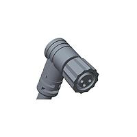 Amphenol LTW 8P-04AFFM-SR7B01 Sensor Cables / Actuator Cables M8 Circular Metric Connector, A Code, Plastic, 3A, 04 pins, Female Connector, Female Contact, Right Angle, Screw Thread, Overmolded, Length 1000mm, IP67 Mated