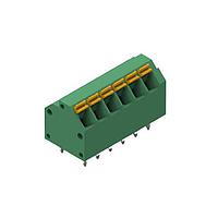 Wurth Elektronik 691409320006 Fixed Terminal Blocks WR-TBL 3.81mm pitch Modular THT Green 45 deg Dual Pin cable entry Screwless Push In 6P