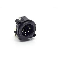 Amphenol Audio AC4MAH-AU-B XLR Connectors 4 Pole XLR Male Chassis Mount A Type Gold Plated Contacts