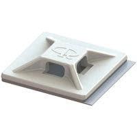 Essentra Components FTH-40A-RT Quad Opening Cable Tie Hldr,Adh Mnt,White,75 in Sq