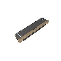 Amphenol FCI SFW18R-3STE1LF Board Mount 1.00mm Flex Connector, SFW-R series, 18 Position, Bottom side Contact, Side Entry Surface Mount ZIF Connector, Lead Free, with Cable Lock.