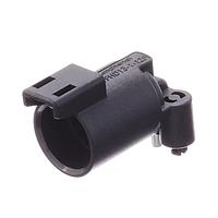 Amphenol SINE Systems ATFHD13-1-12P-BM03 Receptacles 1 Position, Right Angle Board Mount Receptacle, Pin, Snap Fit, Tin Plated Size 12 Contact