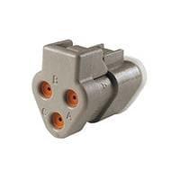 DEUTSCH - TE Connectivity DT06-3S-EF02 3-Way PLG, 3P, GRY, N, LATCH PROTECT CAP