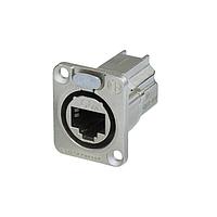 NEUTRIK NE8FDX-P6 XLR RECP CAT6A D series SHD feedthrough, Ni
